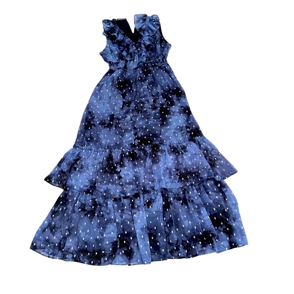 Dresses & Skirts - INC International Concepts Navy Blue Sleeveless Ruffle Tiered Maxi Dress Size L